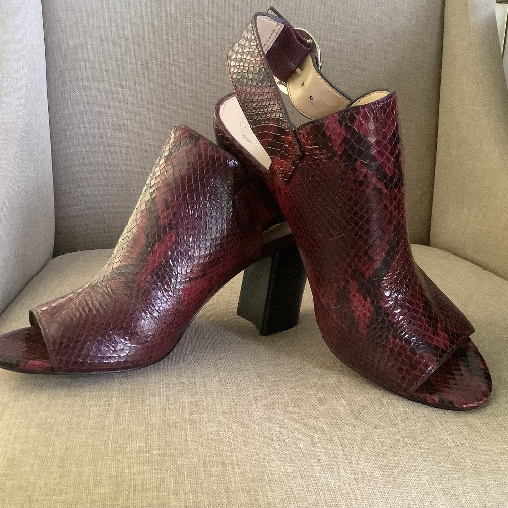 Vince Camuto Red Snake Skin Shoe